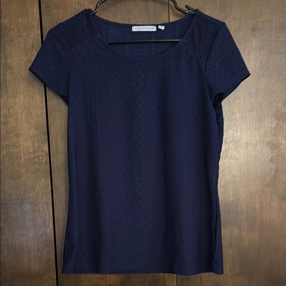 Elegant Navy Blue Women's Top